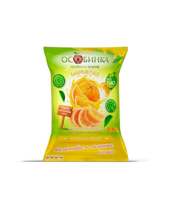 Упаковка Мармеладные дольки - аренда торгового знака Особинка